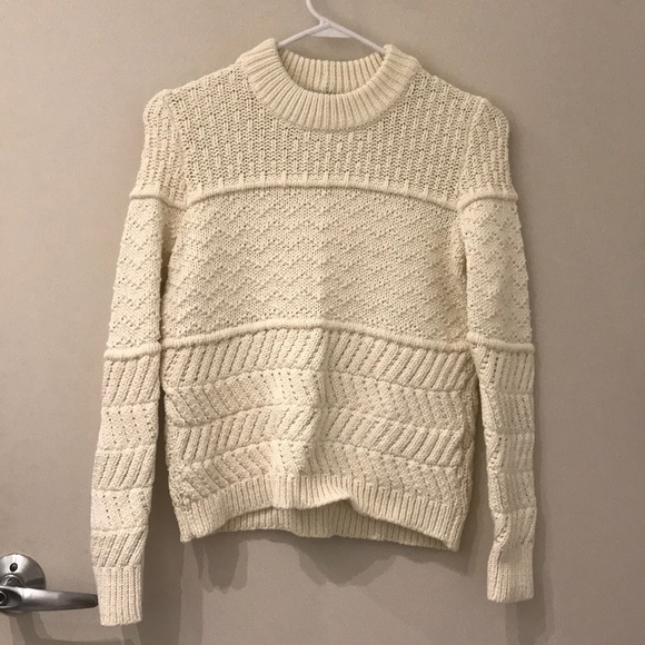 Madewell Sweaters - Madewell cream cable pullover sweater